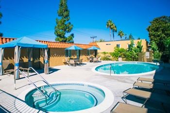Relaxing pool & hot tub